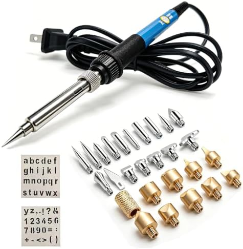 Wood Burning Kit, 30Pcs Wood Burning Tool Adjustable Temperature 200~450 ℃ (392-842℉) Wood Burning Pen Kit for Adults Beginners by Unknown