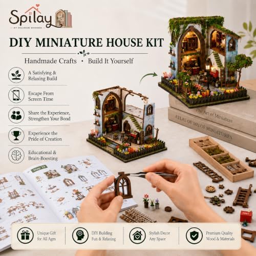 Spilay DIY Miniature House Kit for Adults, Garden Dollhouse Building Kit - Image 5