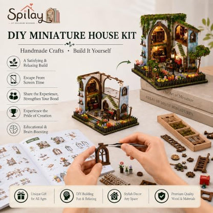 Spilay DIY Miniature House Kit for Adults, Garden Dollhouse Building Kit - Image 5