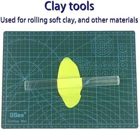 Yayatty 5 PCS Acrylic Clay Roller, Polymer Clay Tools, Plastic Clear Round Tube Roller for DIY Handmade Crafts, Art Supplies - Image 3