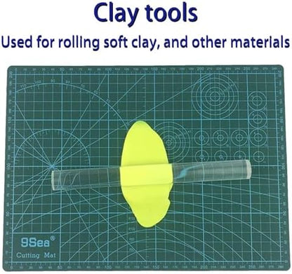 Yayatty 5 PCS Acrylic Clay Roller, Polymer Clay Tools, Plastic Clear Round Tube Roller for DIY Handmade Crafts, Art Supplies - Image 3