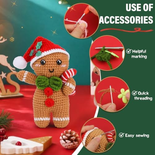 Crochet Kits for Beginners, Crochet Starters Kit with Tools, Storage Box - Image 4