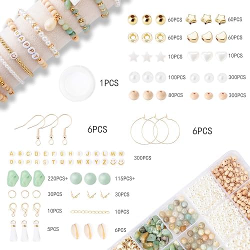 Xylise Jewelry Making Supplies Kit Natural Stone Beads for Irregular Natural Stone with for DIY Craft Bracelet Necklace Earrings for Adults (Amazonian) - Image 2