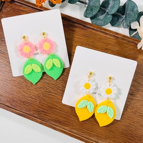Xaekicr Lemon Flower Polymer Clay Cutters – 3 Pcs Clay Earring Cutters Set – Clay Tools for Polymer Clay Jewelry Making – DIY Summer Earring Cutter Kit for Crafts and Accessories - Image 2