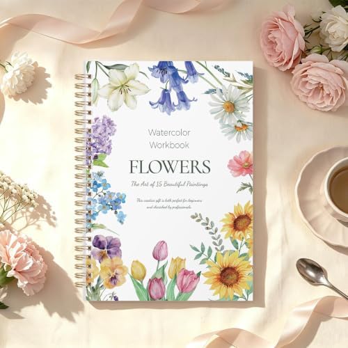 SKYDUE Watercolor Workbook for Beginners with 24 Paint Colors - Image 4
