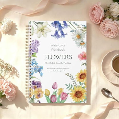 SKYDUE Watercolor Workbook for Beginners with 24 Paint Colors - Image 4