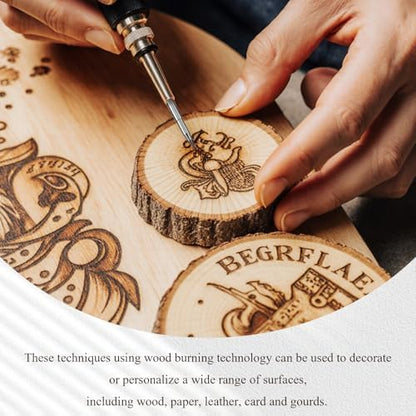 105 Pieces Wood Burning Tip Letters Set Including Letter Number Symbol Alphabet Template for Wood Burner DIY Embossing Carving - Image 5