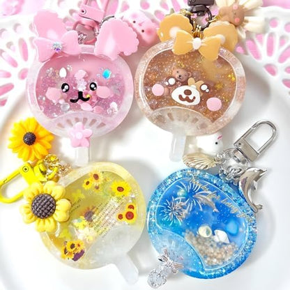Resin Shaker Molds Hand Fan Set with Films for Kawaii Keychain Charms - Image 6