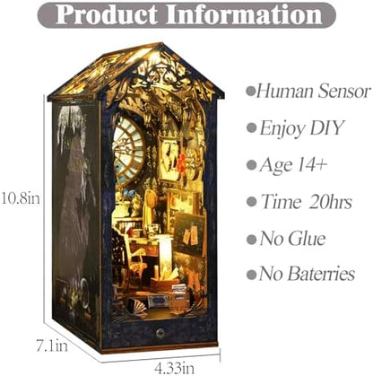 ISSEVE Book Nook Kit, DIY Dollhouse Booknook Kits Bookshelf Insert Décor - Image 3
