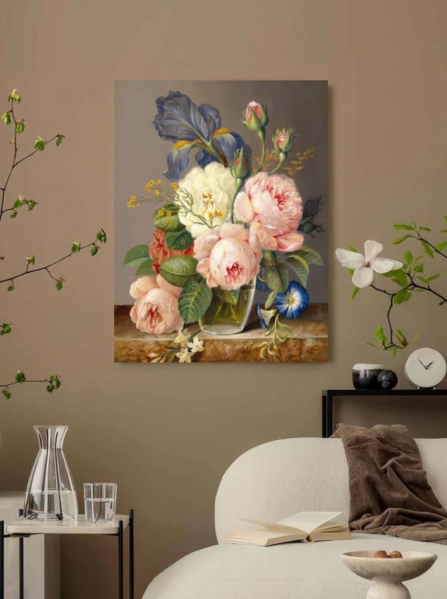 Classic Floral Still Life Roses and Iris Paint by Numbers Kit for Adults Beginner 24colors 16x20 inch Without Framed - Image 3