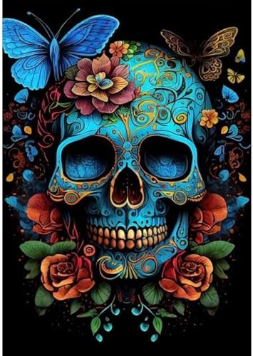 Arttoplus Skull Paint by Numbers Kit for Adults Beginner 16x20 inch by Arttoplus