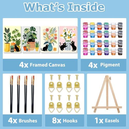Cat Paint by Number for Adults, Paint by Numbers Kit for Adults 8x12 Inch - Image 6
