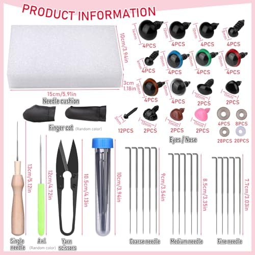 Needle Felting Kits Felt Needle Kit Wool Felting Kit 60 Colors Felting Wool - Image 2