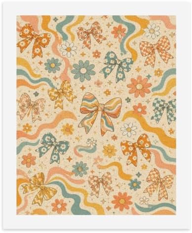 Bozfoxa Paint by Numbers Kit for Adults Beginner Retro Floral Bows by Unknown