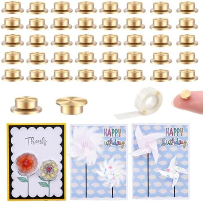 BAOFALI 200 Pcs Nano Spinner for Craft Card Making, 5x7x2.5mm, Gold by BAOFALI