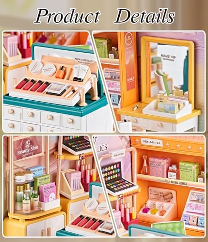 Makeup Store Miniature House Kit with Light & Roof - Image 3