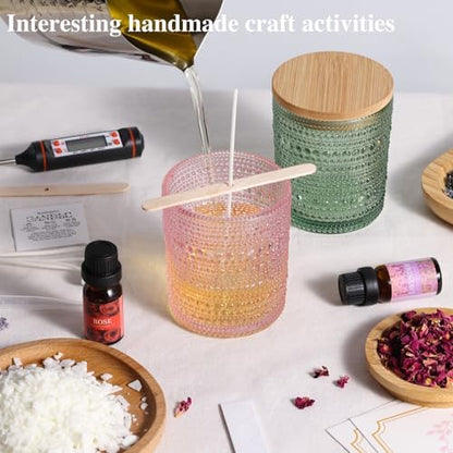 DARJEN Candle Making Kit for Beginners, 2 Jars Soy Wax Scented DIY Set - Image 5