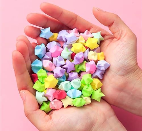 1080 Sheets Origami Star Paper 10 Assortment Color Strips Double Sided Lucky Star Decoration Folding Paper for DIY Hand Art Supplies (10 color-1080 sheets) - Image 6
