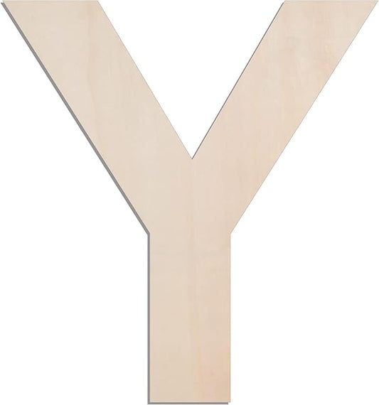 MGTECH 12 Inch Large Wooden Letter Y, 1/4 in Thick Big Wood Letter for Crafts and Wall Decor