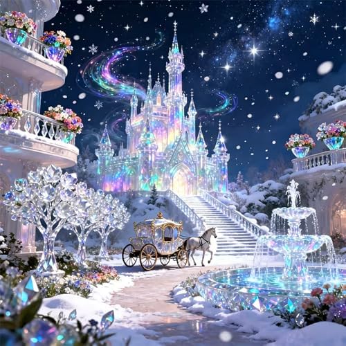 Diamond Art Kits for Adults, Castle Diamond Art Painting Kits for Adults by croshom
