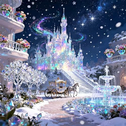 Diamond Art Kits for Adults, Castle Diamond Art Painting Kits for Adults by croshom