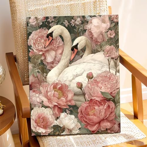 XTCIXAL Paint by Numbers Kit for Adults, Swan, 16X20 Inch - Image 2