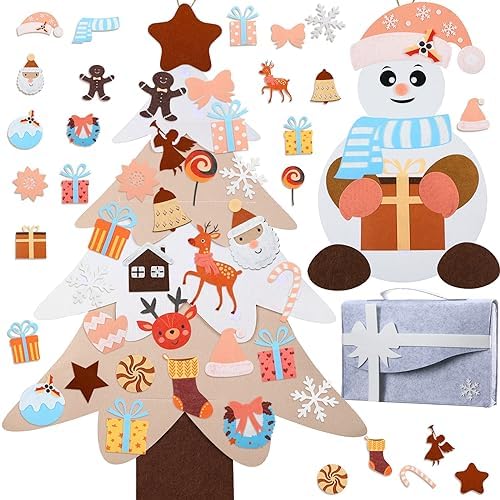 Liliful Christmas DIY Felt Christmas Tree and Snowman Set by Liliful