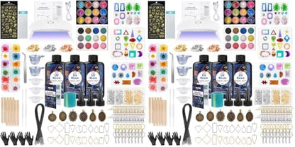 KISREL 300g UV Resin Kit with Light & Molds, Crystal Clear (2 Pack) by KISREL