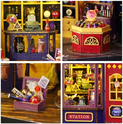 CUTEROOM Miniature House Kits for Adults, Mini Doll House Building Kit, DIY Craft Kits Creative Room Tiny House for Decoration-Energy Station - Image 5