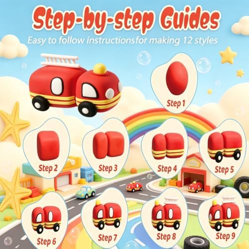 Both idea Air Dry Clay for Kids, Colored Soft Foam Modeling Clay Set with Sculpting Tools DIY Arts Crafts Birthday Fun Party Favors for Boys Girls Ages 3-12 Classroom Activities - Image 2
