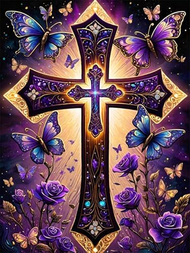 Diamond Art Kits for Adults, Cross Diamond Art Painting Kits for Adults by croshom