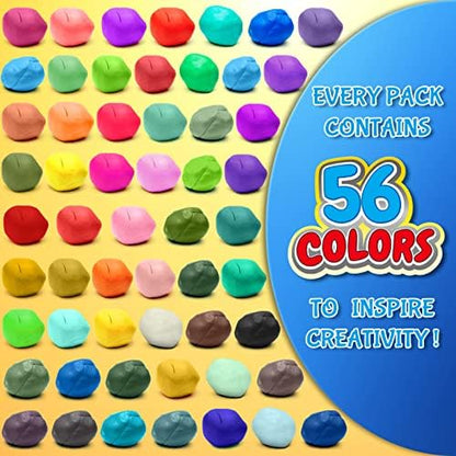 ESSENSON Air Dry Clay 56 Colors, Modeling Clay for Kids - Image 2