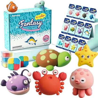 Both idea Air Dry Clay Kit, Ocean Theme | 12 Packs, Non-Toxic Kids Gift by Bothidea