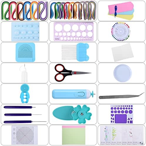 Complete Paper Quilling Kit with 1860 Strips, Electric Pen and Tools - Image 2