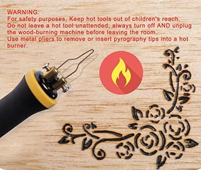 HimaPro Dual Pen Wood Burning Kit, Wood Burner Tool Kit, Wood Burning Station Kit, Pyrography Kit; 60W 100/120V with Adjustable Temperature 0~720°C; A Perfect Wood Burning Kit for Adults - Image 5