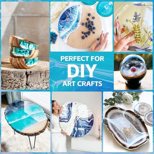 Zynnorix 1 Gallon Epoxy Resin Kit (Resin + Hardener) - Crystal Clear, UV Resistant, Non-Yellowing, Bubble Free, Food Safe for DIY Jewelry, Art, Casting, River Tables,1:1 Ratio ,128oz - Image 3