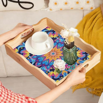EWJRNSF Diamond Art Kits for Adults Wooden Serving Trays with Handles - Image 7