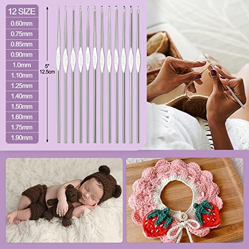 Aeelike Beginner Crochet Kit, Light Purple - Image 5