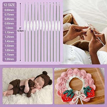 Aeelike Beginner Crochet Kit, Light Purple - Image 5