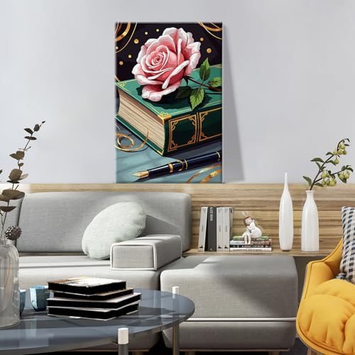 ATDMS Flower Paint by Numbers Kit for Adults with Frame, 8x12 Inch - Image 6