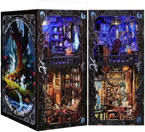 TOYQI Book Nook Kit, DIY Miniature Dollhouse Kit for Adults and Teens by TOYQI