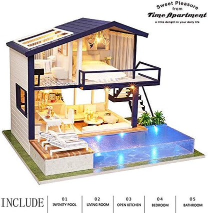 Spilay DIY Miniature House Kit for Adults, Miniature Dollhouse Kit - Image 2