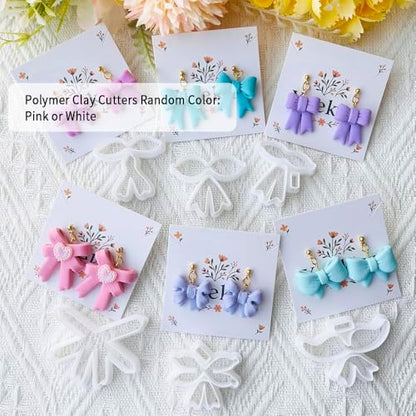 Xaekicr Bow Shape Polymer Clay Cutters for Polymer Clay – Clay Cutters & Clay Molds, Decorative Earring, Tools Set - Image 2