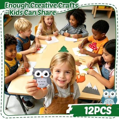 CiyvoLyeen Woodland Animals Craft Kit Kids DIY Crafting and Sewing Set Woodland Animals Felt Plushie for Girls and Boys Educational Beginners Sewing Set Sewing Kits for Kids Age 8 9 10 11 12 - Image 6