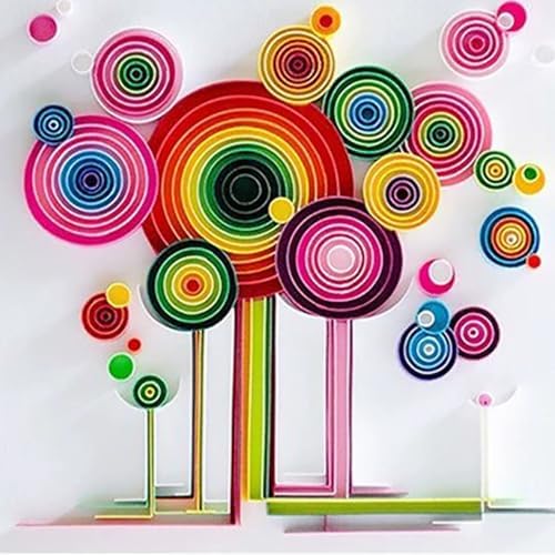 Lollipop Paper Quilling Kit Paper Quilling Adult Craft Great for DIY Craft Workshop, Home Decoration,Birthday Gift,Adult Friend interaction.It's Suitable for Adult and Craftsmen.Creative Stress Reliee by MerainMe