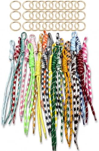 Paracord Keychain Kit, 20/30/60 Pack Braided Rope Bag Charms with Ring Clip by Unknown