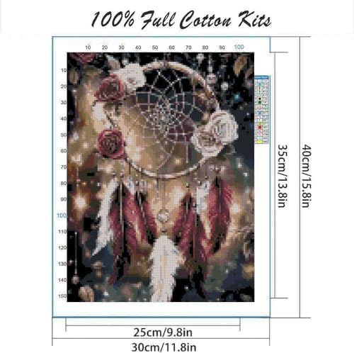 DYAIANGMU Dreamcatcher Stamped Cross Stitch Kit for Adults 15.7x11.8 inches - Image 2