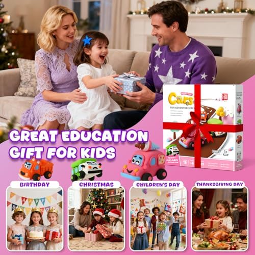 Air Dry Clay Kit for Kids - 3 Boxes Pull Back Car Making - Image 4