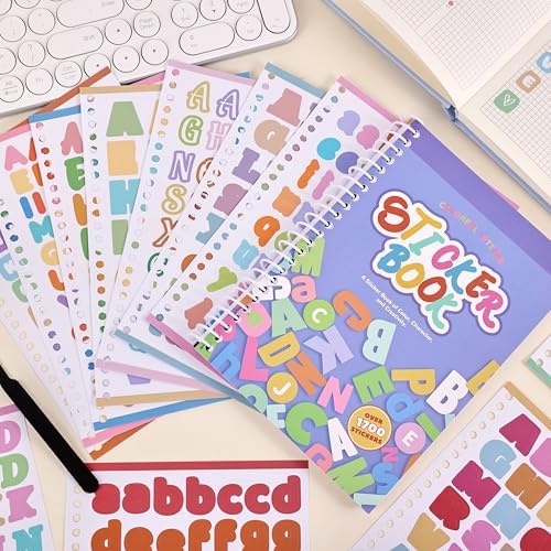 1700+ Pcs Alphabet Stickers, 30 Sheets Self-Adhesive Mixed-Size Mini Letter Colorful Alphabet Number Sticker for Labels DIY Crafts Art Making, Decals for Sign, Notebook, Classroom, Door, Card Decor - Image 5