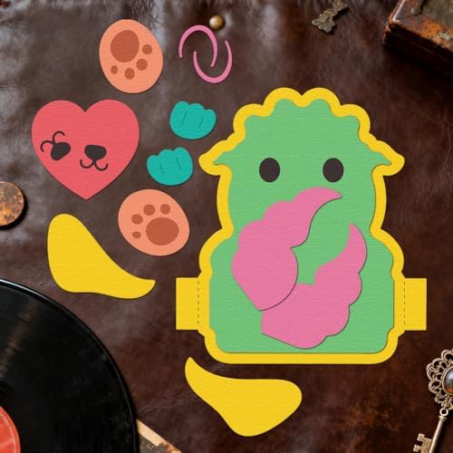 3D Animals Folding Cards Cutting Die 4 Styles Cute Dog Cows Sheep Bears Rabbits Stencils with 15 Scrapbook Paper Pads & Tweezers, All-in-One Animals Craft Kit for DIY Scrapbooking Card - Image 4